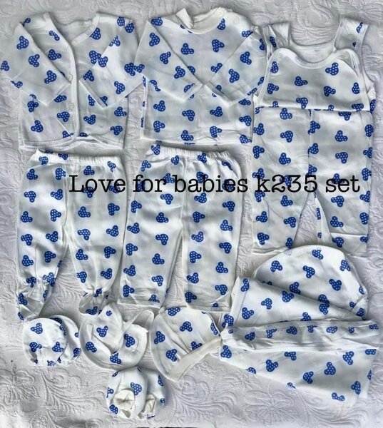 White set with blue bears 10 items