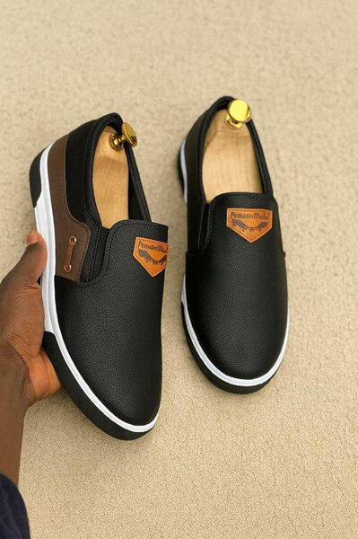 Chaussures homme slip-on noires