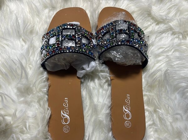 Sandales strass glamour