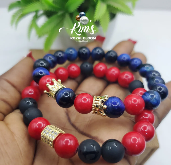 Bracelet with beaded gemstones