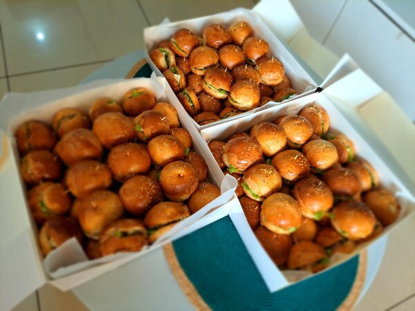 Mini burger pastels mignardise