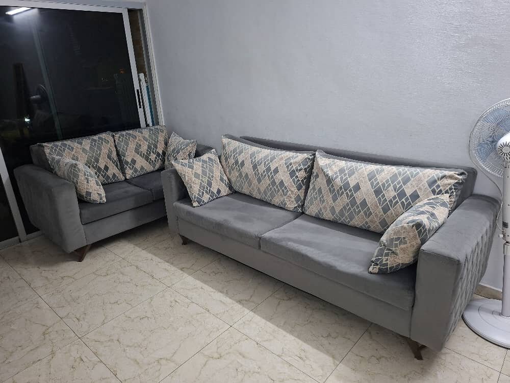 Modern Gray Sofa Set