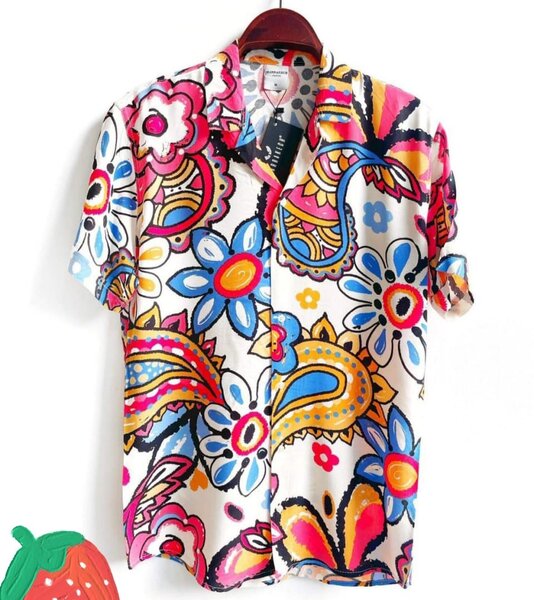 Chemise imprimé floral coloré