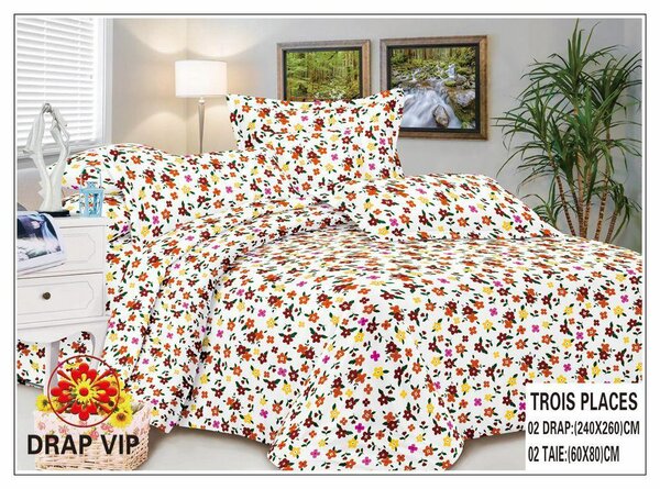 Parure de lit Drap VIP fleurie