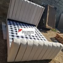 custom made bed with a high base