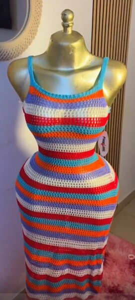 Robe de plage multicolore
