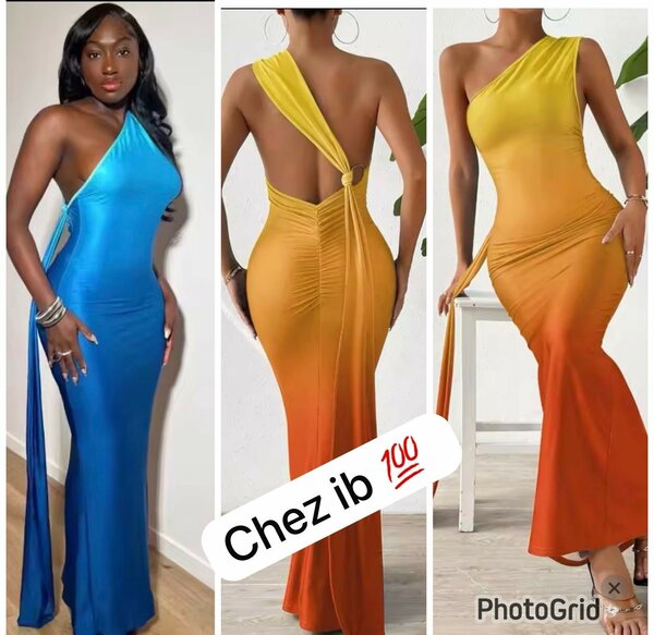 Robe moulante dégradée élégante