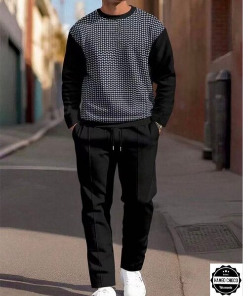 Ensemble chic noir homme