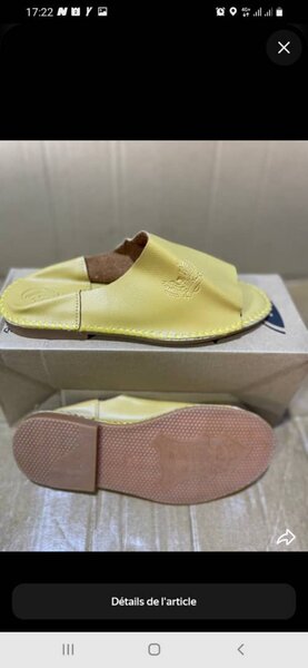 Sandales Jaunes en Cuir