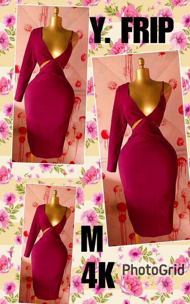 Robe rouge moulante Y. FRIP