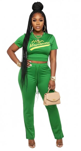 Ensemble Vert Style Décontracté