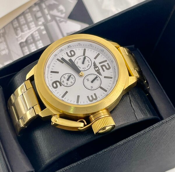 Montre Bracelet Homme Dorée