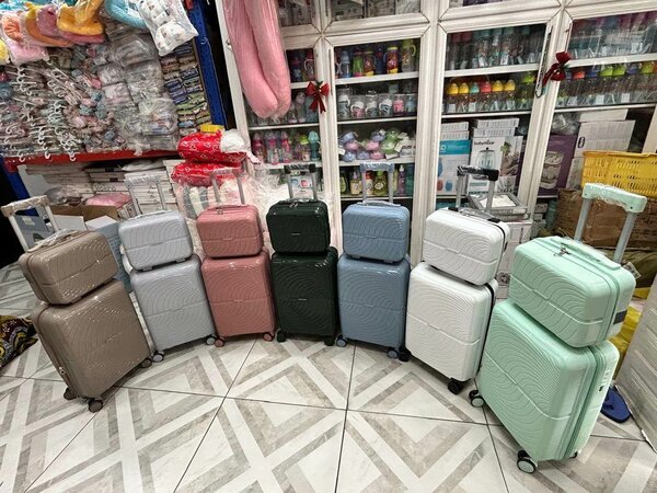 Valises colorées à roulettes