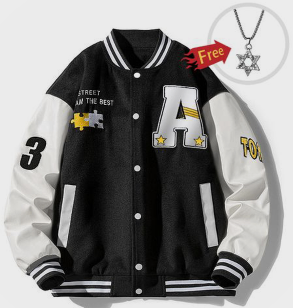 Veste université noire-banche