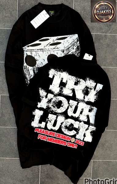 T-shirt avec motif 'TRY YOUR LUCK'