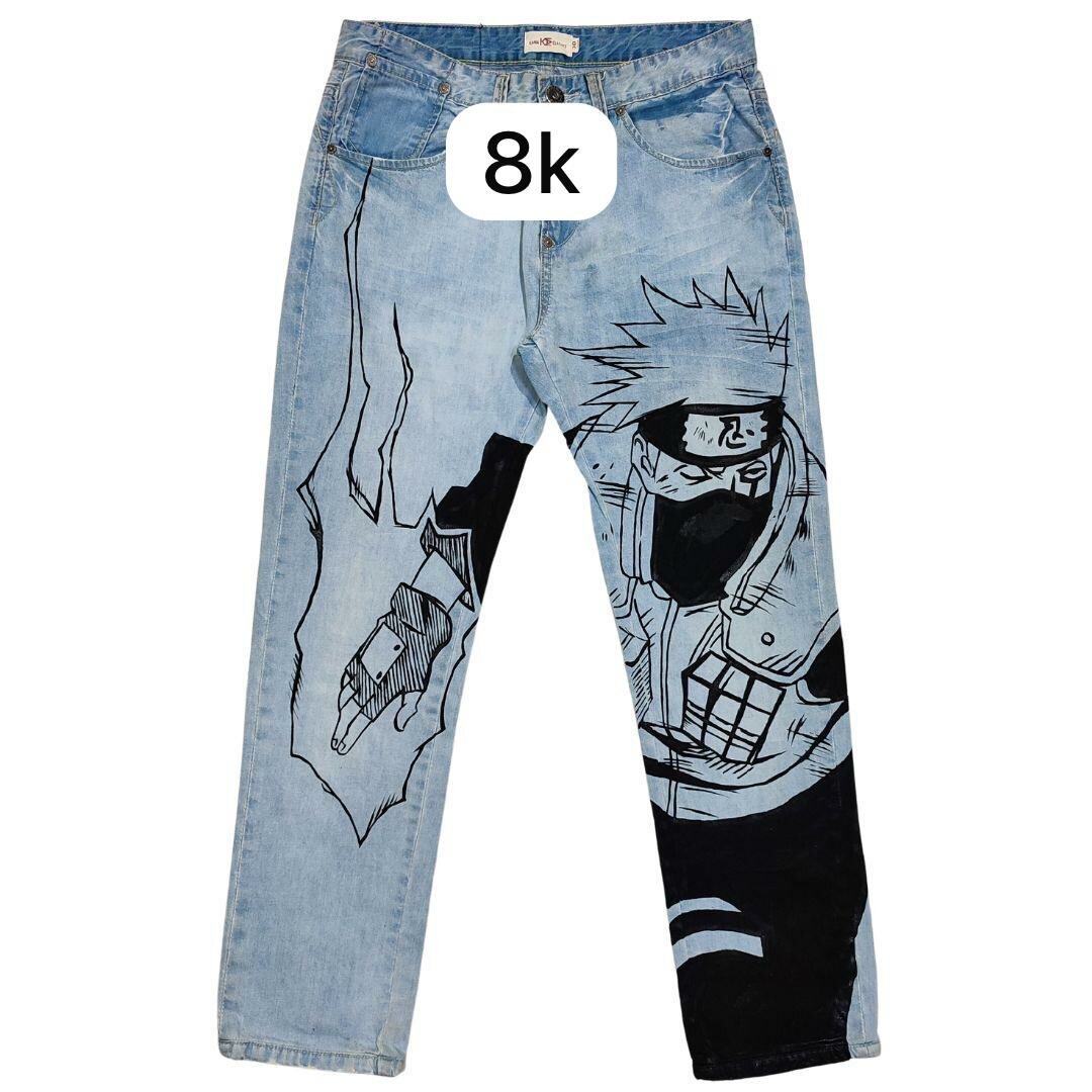 Jeans personnalisés manga stylés