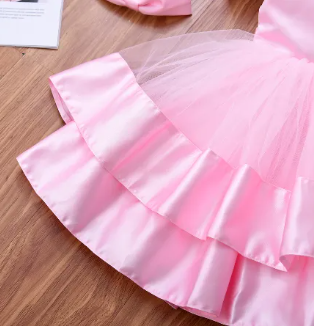 Girl Ball Gown Bow Princess Dresses Holiday Wedding Kids Summer Clothe ( Fabric Net And Silk) ( Size 03 Month To 16 Yrs)