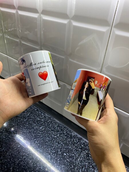 Фото на кружке. Сублимация на кружке.