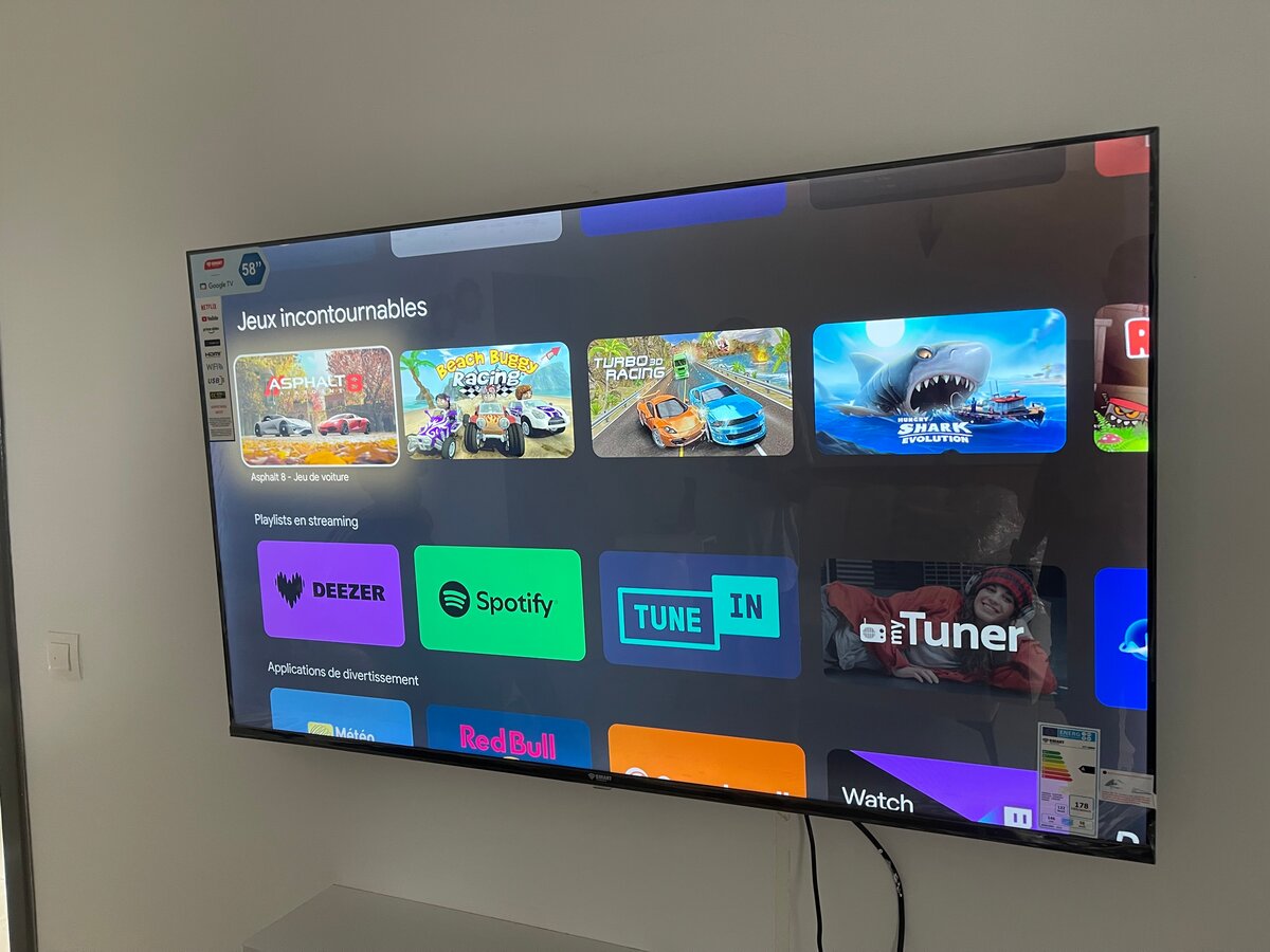 Tv smart 58pouce qled