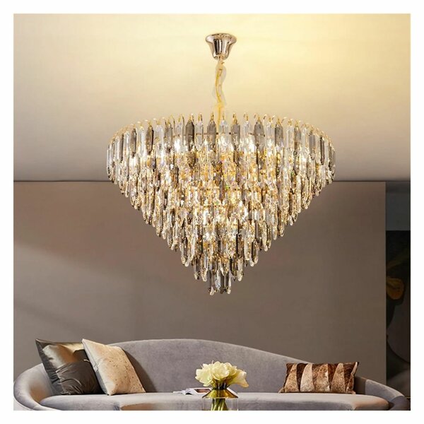 Lustre en cristal noir blanc