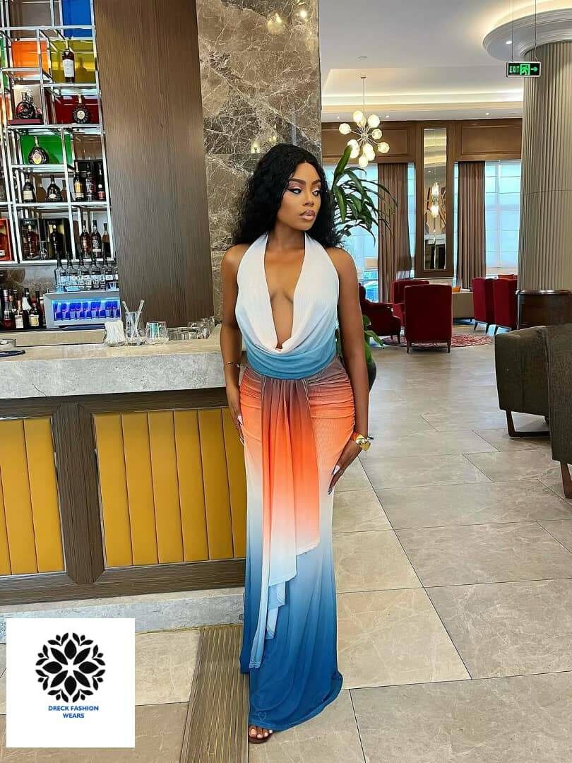 Robe Longue Dégradé Élégante