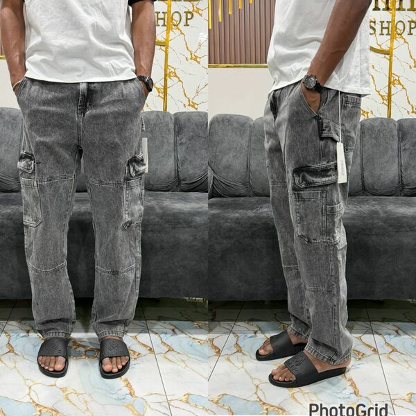 Jean cargo homme décontracté