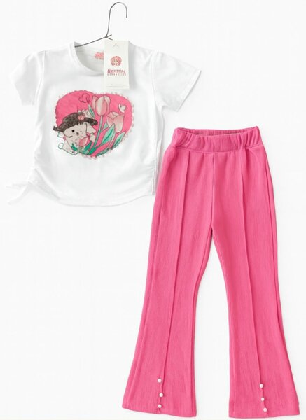 Ensemble Fille T-shirt et Pantalon Rose