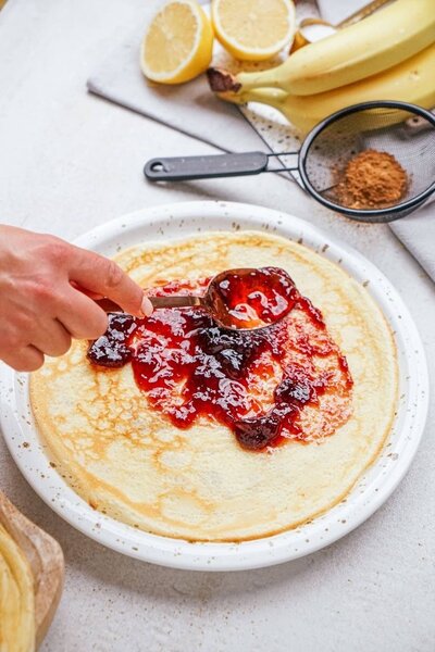 Crêpe gourmande à la confiture