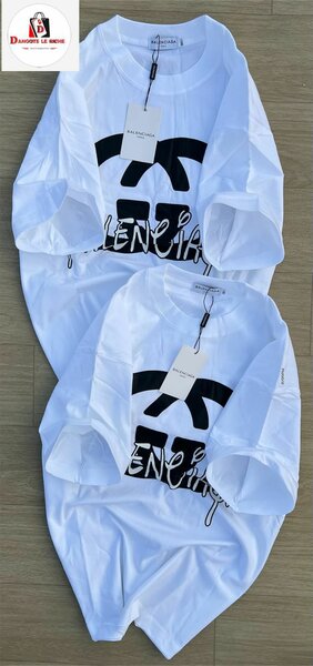 T-shirts en coton blanc imprimé