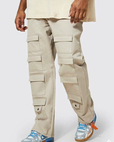 Pantalon cargo homme beige