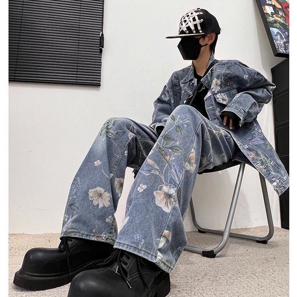 Ensemble Jean Fleuri Unisexe