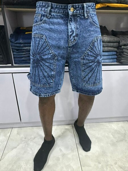 Shorts en denim imprimé tendance
