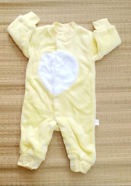 Combinaison jaune, de 6 à 9 mois en velours
