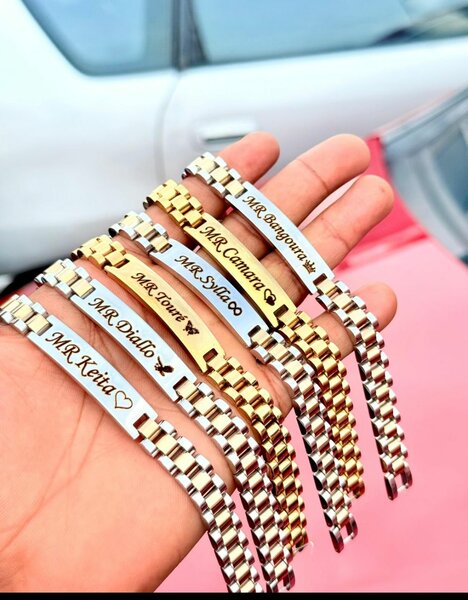 Bracelets personnalisés gravés