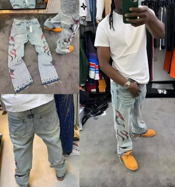 Jeans homme motifs graffiti