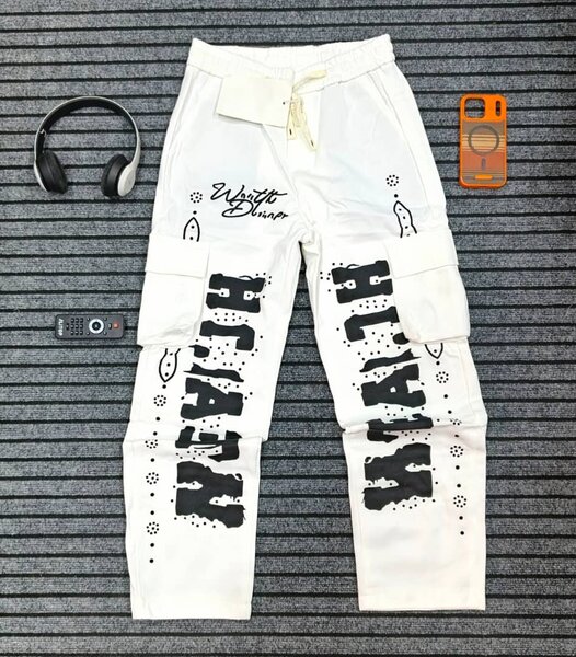 Pantalon cargo blanc