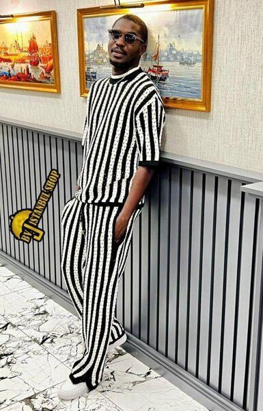 Set casual à motifs géométriques