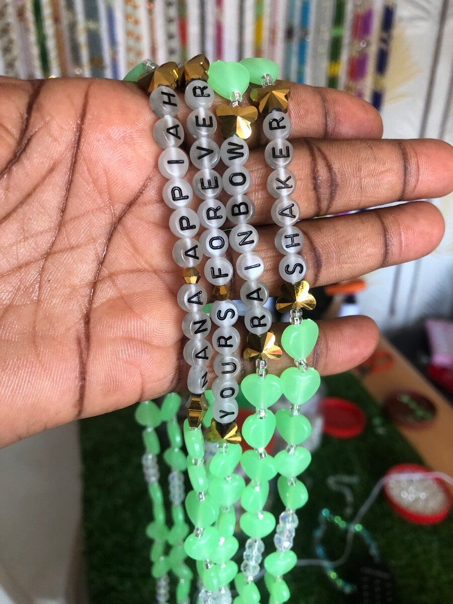 Customized glow in the dark waist beads