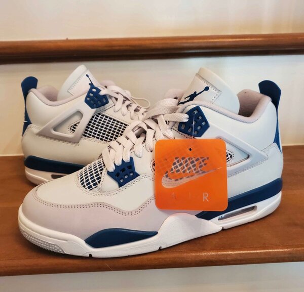 Nike Air Jordan 4 Retro Blanc/Bleu