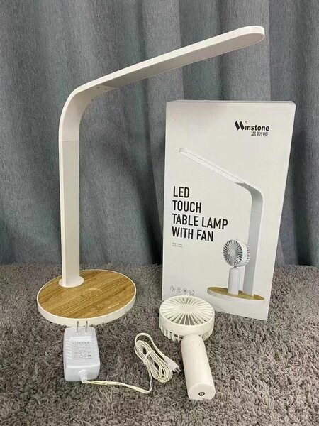 Led Desk Lamp With Cooling Fan  WOOD Multifunction LED Desk