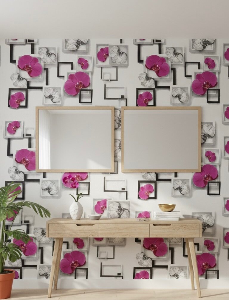 Papier Peint floral moderne