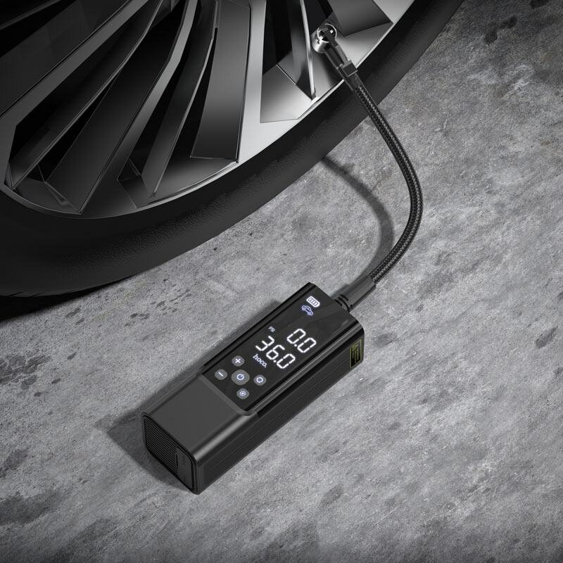 Портативный автомобильный Smart насос Hoco ZP7 5000 mAh  Бес