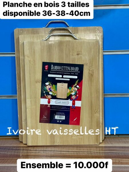 Set de Planches à Découper en Bois