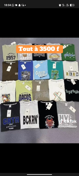 T-shirts graphiques colorés