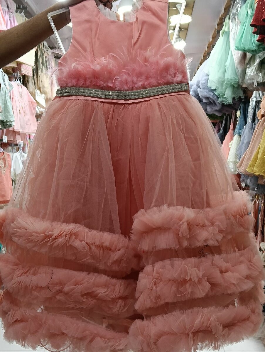 Frock with selves and trouser