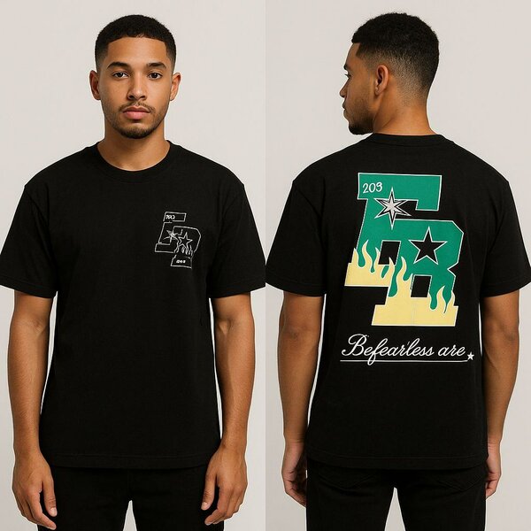 T-shirt noire imprimée homme