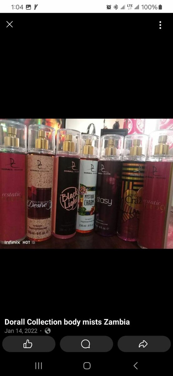 Body Mists by Dorall Collection