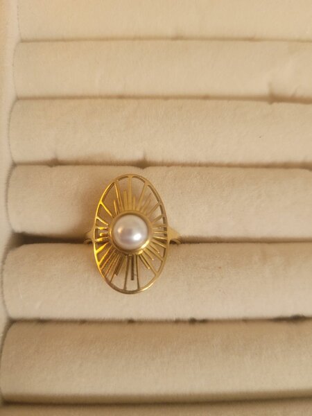 Bague élégante en acier inoxyd