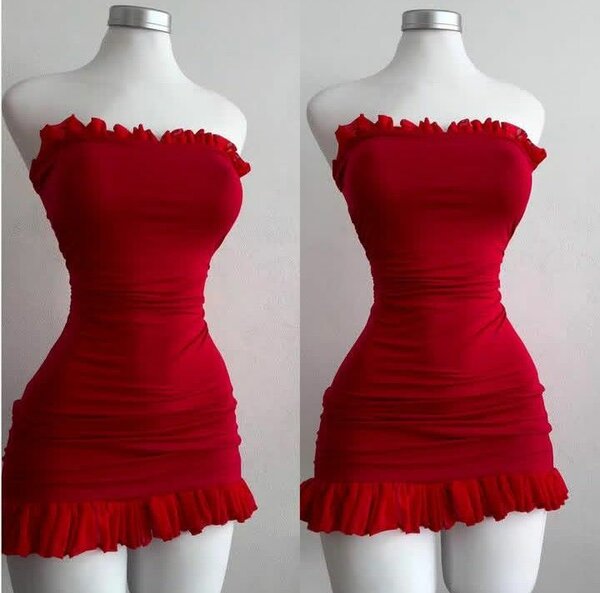 Robe moulante rouge chic
