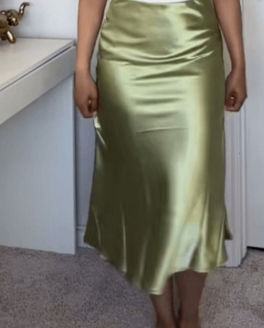 Jupe en satin pour femme